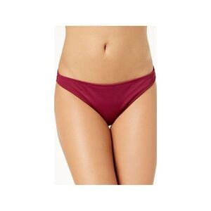 California Waves Wine Plum Ribbed‎ Stretchy Bikini Swim Bottoms Small NEW